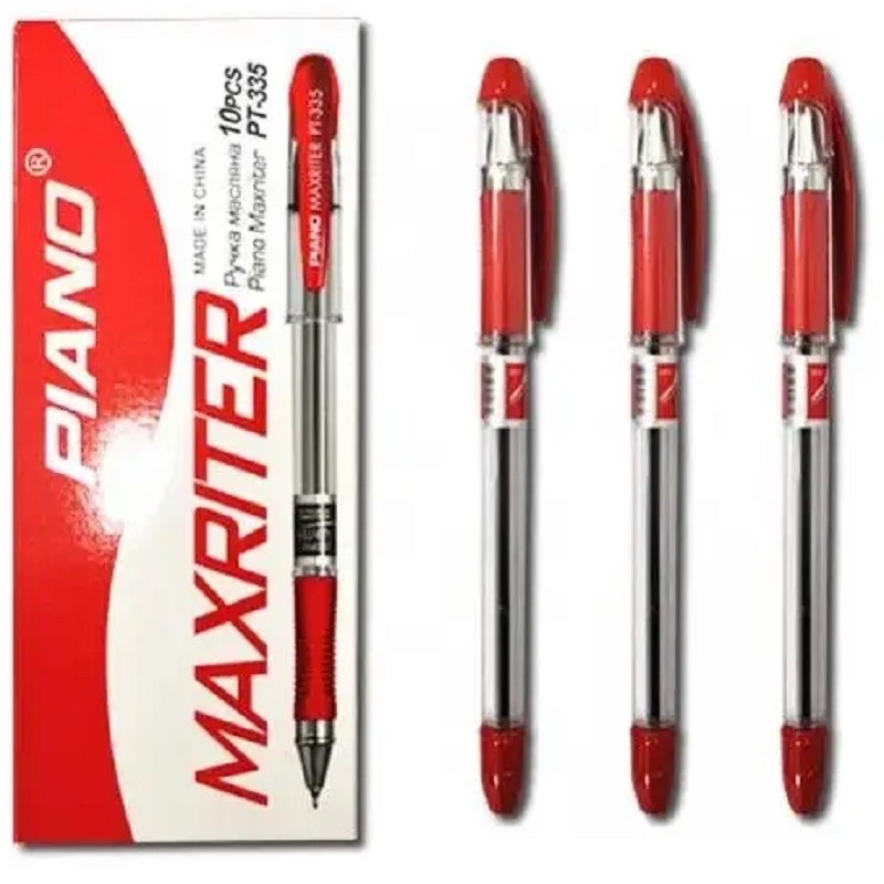 Ручка кулькова PIANO (РТ-335red), чорнила червоні